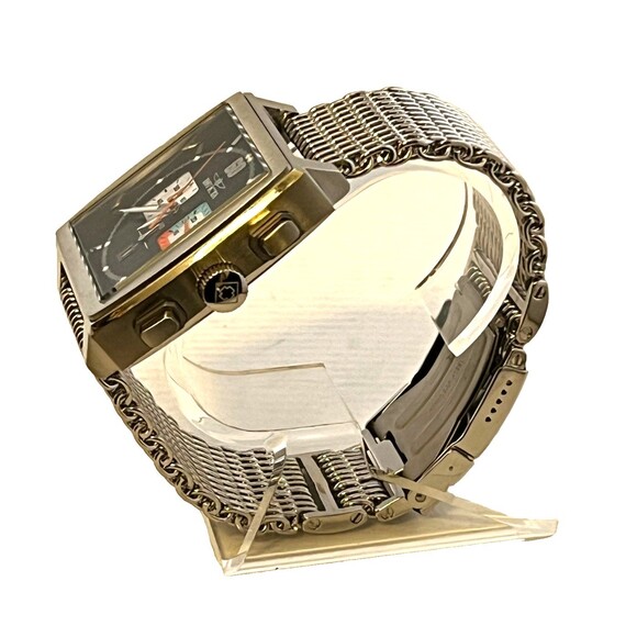 Invicta S1 Rally Chronograph 47244 Mens Watch Monaco Racer Mesh Stainless Square - Picture 3 of 9